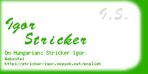 igor stricker business card